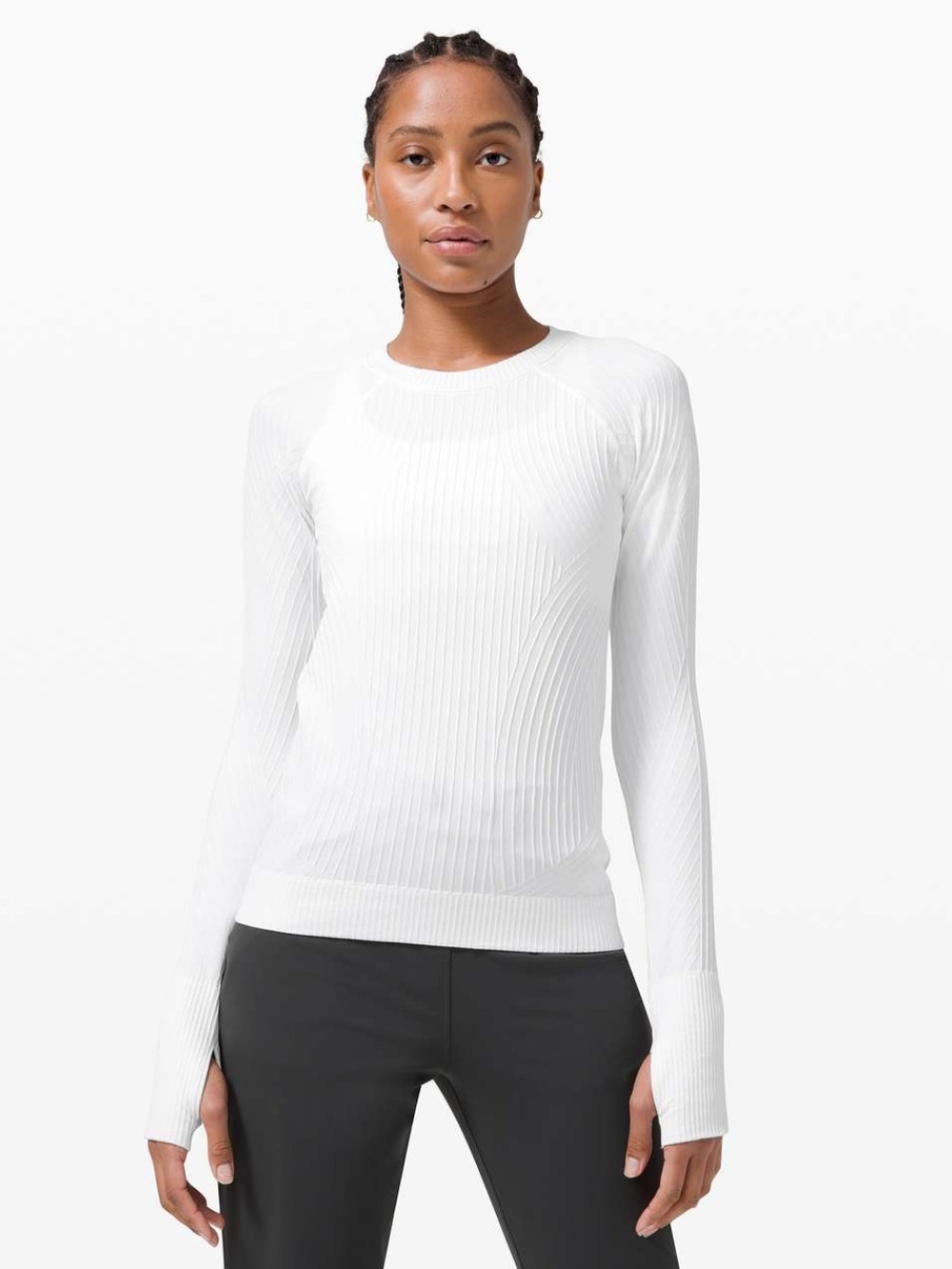 Lululemon Rest Less Pullover in Aerial Current White